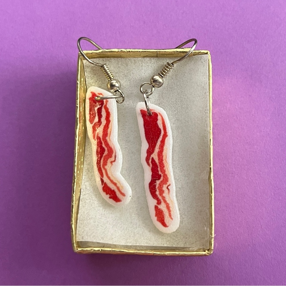 Bacon Dangle Earrings